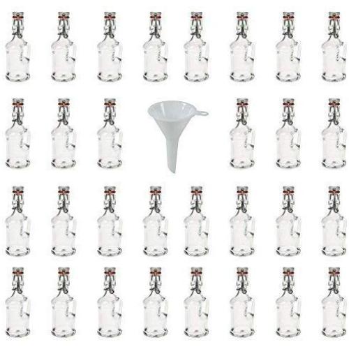 Viva Haushaltswaren/Gallon 40 ml 30 Mini Glass Bottles with Swing Stopper A Funnel