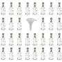 Viva Haushaltswaren/Gallon 40 ml 30 Mini Glass Bottles with Swing Stopper A Funnel
