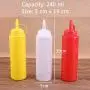 Essig- und Gewürz-Behälter – Pen Food – 8/12/16/24oz Squeezable Kunststoff-Ketchup- und Senf-Flaschen, mehrgrößige Essig- und Öl-Aufbewahrungsvorrichtungen