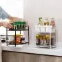 Wrought Iron Double Seasoning Bottle Rack Kitchen Countertop Seasoning Jar Storage Rack Kitchen Storage Rack (Color : Black) Wrought Iron Double Seasoning Bottle Rack Kitchen Countertop Seasoning Jar Storage Rack Kitchen Storage Rack (Color : Black)