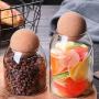 UPKOCH Glass Food Storage jar Transparent Borosilicate Airtight Sealed Can Container Canister with Cork for Spices Sugar Coffee Cookies Candy 1200ML