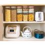 3pcs Whole grain storage box, household pasta storage tank, plastic food sealed storage jar (Color : Pink)