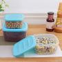 uirend Square Crisper Boxes - 3PCS Storage Jars Eco Friendly Plastic Tubs Microwave Freezer Box Ideal for Lunches and Meal Prep