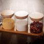 TNKML Kitchen Sealed Glass Seasoning Jar Set Seasoning Box Three-Piece Storage Jar Sugar Bowl Salt Shaker Kitchen Supplies Spice Container