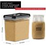 DW?LLZA KITCHEN Large Airtight Food Storage Containers - Bulk Food Pantry & Kitchen Storage Containers for Sugar, Flour and Baking Supplies - 4 PC Set, Clear Plastic BPA-Free, Keeps Fresh & Dry