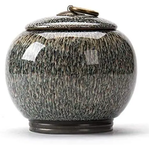 Keramische Lebensmittelbehälter, Küchenbehälter für Tee, Kaffee, Kaffeebohnen, Gewürze, 124x124x118mm (Gelb)