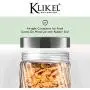 Klikel Glass Canister - Set of 2 Kitchen Containers With Lids - Tight Seal For Flour Sugar Pasta Cereal - Capacity 24oz / 700ml 4 1/4 Inch Diam X 4 1/2 Inch High