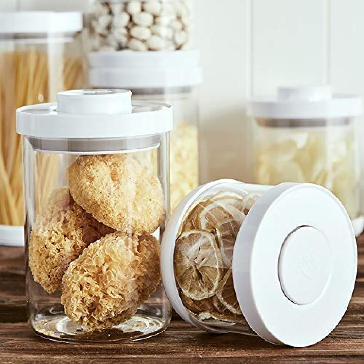 Tall Food Storage Container with Bamboo Lid, 57.5oz, Sold by at Home