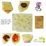 Beeswax Food Wraps | Set of 5: 2 Small 2 Medium & 1 Large| Eco-Friendly Food Storage, Washable and Reusable | Natural Alternative to Plastic Wrap