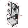 Spice Rack Organizer, 3 Tier Metal Kitchen Cabinet, Seasoning Hanging Shelf Rack for Pantry Herb Jar Bottle Cans Holder Shelf Storage, Bathroom Shelf-Space Saving Over, Black