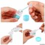 Travel Bottle Set - Refillable - TSA/Airline Approved - 12 Bottles and Jars - 3 Tools (Pipette, Funnel and Mini Spatula) - for Downsized Portions of Your Favorite Cosmetics, Lotions and Creams