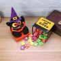 STOBOK Halloween Candy Box Smile Cat Candy Jar Cartoon Candy Holder Trick or Treat Box Cookie Storage Box for Halloween Kids Toddlers Gifts