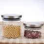 Borosilicate Glass Jars With Stainless Steel Lid Home Storage Bottles Container Kitchen Spice Sealed Bulk Candy Mason Jar,600mlB167