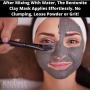 Radiant Complex DIY Face Mask Mixing Bowl Set with Sodium Bentonite 16 Oz Jar | Silicone Mask Bowl, Applicator Brush, Mixing Spatula and Measuring Cup | Black