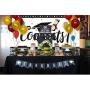 JUSTDOLIFE Graduation Banner Decorative Party Banner Wall Backdrop for Photography Prop