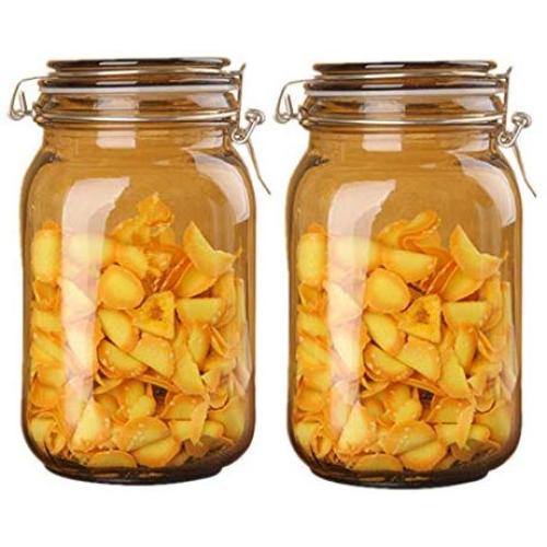 Bocal en Verre Scellé pour Stockage Café, Couleur, Lait en Poudre, Bocal pour Enzimes, Bocal pour Miel, Bouteille en Verre pour Vin - Jeu de 2, 1500ml Bocal en Verre Scellé pour Stockage Café, Couleur, Lait en Poudre, Bocal pour Enzimes, Bocal pour Miel, Bouteille en Verre pour Vin - Jeu de 2, 1500ml