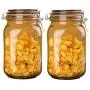 Buolo Glass Sealed Jar Coffee Color Storage Tank Milk Powder Jar Enzyme Jar Honey Glass Wine Bottle 2 Sets 1500Ml2