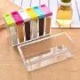 6Pcs/Set Kitchen Spice Jar Seasoning Box Kitchen Spice Storage Bottle Jars Transparent Salt And Pepper Cumin Powder Box Tool