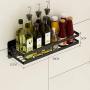 Shelf Organizer Kitchen Organization Spice Rack Wall Mounted Single tier Shelf Hanging Basket Holder Jars Storage with Protection Railing Seasoning Display For Bathroom (Size : 30x10x5cm)