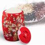 Keramik-Müsli-Aufbewahrungsorganiseur Reis-Dosierspender Behälter mit Belüftungsdeckel, 5 kg Fassungsvermögen, geeignet für Müsli, Mehl, Zucker, Kaffee, Reis, Nüsse, Snacks, Tiernahrung, Tee (Farbe: Gelb, Größe: 5kg/11lb)