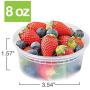 Glotoch 8oz Plastic Containers with Lids- Leakproof Slime,Deli, Food Storage,Soup,Meal Prep Containers.BPA Free,Stackable and Reusable. Freezer & Dishwasher &Microwave Safe(1Cup 48Pack)