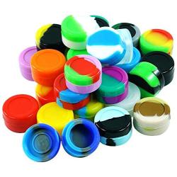 20pcs 5ml Silicone Container Non Stick Jars Oil Wax Multi Use Kitchen Storage Box Assorted Color by X-Value