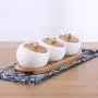 WEIWEI Spice Jars Box,Kitchen Ceramic Condiment Storage Container and Bamboo Pallet Three-Piece Set WEIWEI Spice Jars Box,Kitchen Ceramic Condiment Storage Container and Bamboo Pallet Three-Piece Set