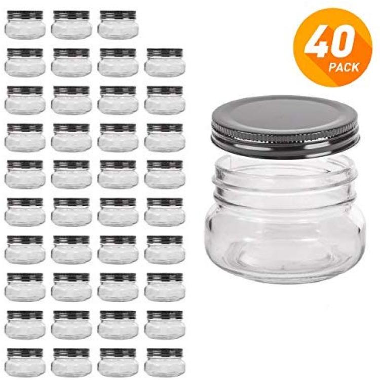 12-Pack, 5oz]Mini Glass Food Storage Containers, Small Glass Jars