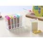 Daycount Spice Shaker Containers, Shaker Jars Seasoning Box with 6 Clear Condiment Jars Storage Organizer with Lids