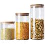 15 Size Glass Storage Bottles Food Canister For Kitchen Containers Jar With Lid Box Spice Tea Caps Sugar Bowl Container,65X100Mm