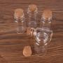 48pcs 224012.5mm 7ml Transparent Glass Spice Bottles Jars With Cork Stopper Wedding Favour Bottle DIY Craft