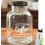 Gift Included- Vintage Kitchen Tea Clear Glass Storage Container Jar Canister With Lid + FREE Bonus Water Bottle by Home Cricket Homecricket 
