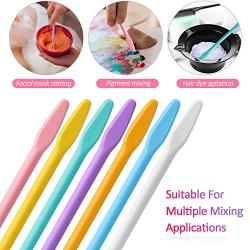 8 Pieces Silicone Stir Stick Facial Mask Stirring Rods Mud Mask Applicator Cosmetic Mask Tools for Facial Mask Mixing and Application, DIY Crafts