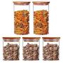 Yl Ly Household Jars Transparent Small Bottles Glass Sealed Cans Food Kitchen Miscellaneous Food Snack Storage Bottle With Lid Storage Tank A Package