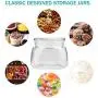 Half Gallon Glass Storage Jar (1.2 Quart) - Wide Mouth,Glass Lid, USDA Approved BPA-Free Dishwasher Safe Canning Jar for Fermenting, Sun Tea, Kombucha, Dry Food Storage, Clear(Pack of 4)
