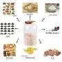 Large Glass Food Canisters, 93 FL OZ(2750ml) Kitchen Serving Stoarge Container with Airtight Bamboo Lids, BPA-Free Cereal Dispenser Jars for Spaghetti Pasta, Powder, Spice, Tea, Coffee(8.8inch high) Large Glass Food Canisters, 93 FL OZ(2750ml) Kitchen Serving Stoarge Container with Airtight Bamboo Lids, BPA-Free Cereal Dispenser Jars for Spaghetti Pasta, Powder, Spice, Tea, Coffee(8.8inch high)