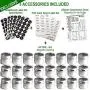 24 Boîtes à Épices Magnétiques & 2 Types d'Étiquettes à Épices, Authentique par Talented Kitchen. 24 Récipients de Rangement à Épices, avec Couvercle Fenêtre et Versage. 113 Adhésifs Transparents & 126 Étiquettes Tableau Blanc. Support Magnétique sur Réfr 24 Boîtes à Épices Magnétiques & 2 Types d'Étiquettes à Épices, Authentique par Talented Kitchen. 24 Récipients de Rangement à Épices, avec Couvercle Fenêtre et Versage. 113 Adhésifs Transparents & 126 Étiquettes Tableau Blanc. Support Magnétique sur Réfr