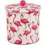 Sara Miller Biscuit Barrel Tin in Pink Flamingo Design | Cookie Storage Jar Tin Made in UK Sara Miller Biscuit Barrel Tin in Pink Flamingo Design | Cookie Storage Jar Tin Made in UK