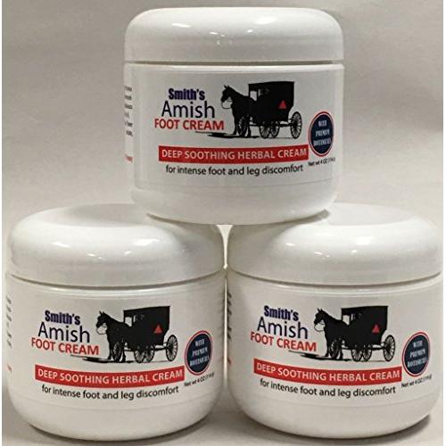 Smiths Amish Foot Cream Deep Soothing, Calming to Feet and Legs 3 Pack