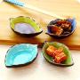 JUSTDOLIFE Sauce Dish Mini Dish Assorted Cute Ceramic Japanese Style Dinnerware Tabletop Serving Trays for Parties