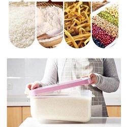 Kitchen Food Storage Jar Airtight Food Storage Plastic Transparent Cereal Storage Container with Airtight Lids, BPA Free & Food Grade Plastic, Keeping The Foods Dry and Fresh, Saving Space In The Kitc