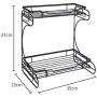 Shelf for condiment 2 levels Stand stand Iron kitchen Bathroom False ceiling Organizer for storage Spice jars Bottle rack Shelf