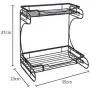 Shelf for condiment 2 levels Stand stand Iron kitchen Bathroom False ceiling Organizer for storage Spice jars Bottle rack Shelf Shelf for condiment 2 levels Stand stand Iron kitchen Bathroom False ceiling Organizer for storage Spice jars Bottle rack Shelf