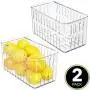 Organisateur de Rangement Plastique pour Réfrigérateur – MDesign – 2 Pièces – Boîtes de Rangement pour Fruits, Légumes, Laitues, Fromages, Herbes Fraîches, Snacks – Avec Ouvertures pour la Circulation de l'Air Organisateur de Rangement Plastique pour Réfrigérateur – MDesign – 2 Pièces – Boîtes de Rangement pour Fruits, Légumes, Laitues, Fromages, Herbes Fraîches, Snacks – Avec Ouvertures pour la Circulation de l'Air