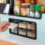 dna18729nd Seasoning Bottle Storage Box Kitchen Knife Brush Jar Spoon Organizer Holder Case,Durable, Large Capacity, Kitchen Accessories Organizer Blue