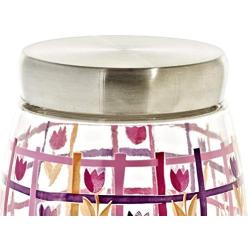 Sahara Storage Jar, Candy Jar with Aluminium Lid, Collection &quotNadia" , modern and unique style (ART GLASS powered by CRISTALICA)