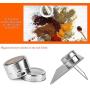 Woodys Harmony 6Pcs Magnetic Spice Tins Stainless Steel Storage Container Jars + Trestle Rack