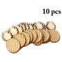 JUSTDOLIFE 10PCS Table Scatter Rustic Decorative Pineapple Wooden Craft Party Decoration