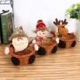 Fabal Christmas Candy Storage Basket Decoration Santa Claus Storage Basket Gift (18x18CM, C)