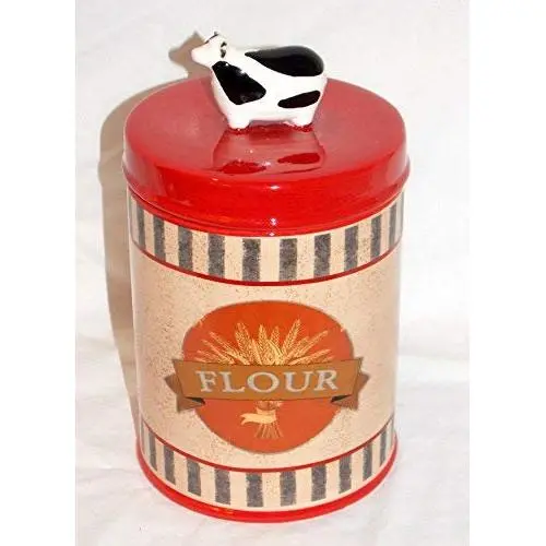 Neuer 8,5 Zoll Keramik-Muh-Hut-Behälter im Strohhutstil, Vintage-Speicherbehälter, Lagerbehälter, Jar Holder